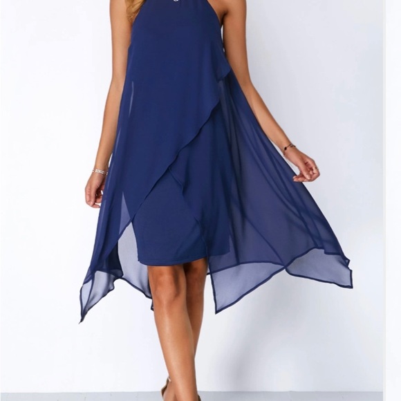 Rotilla Dresses & Skirts - Rotilla women’s navy blue flowing dress size L
